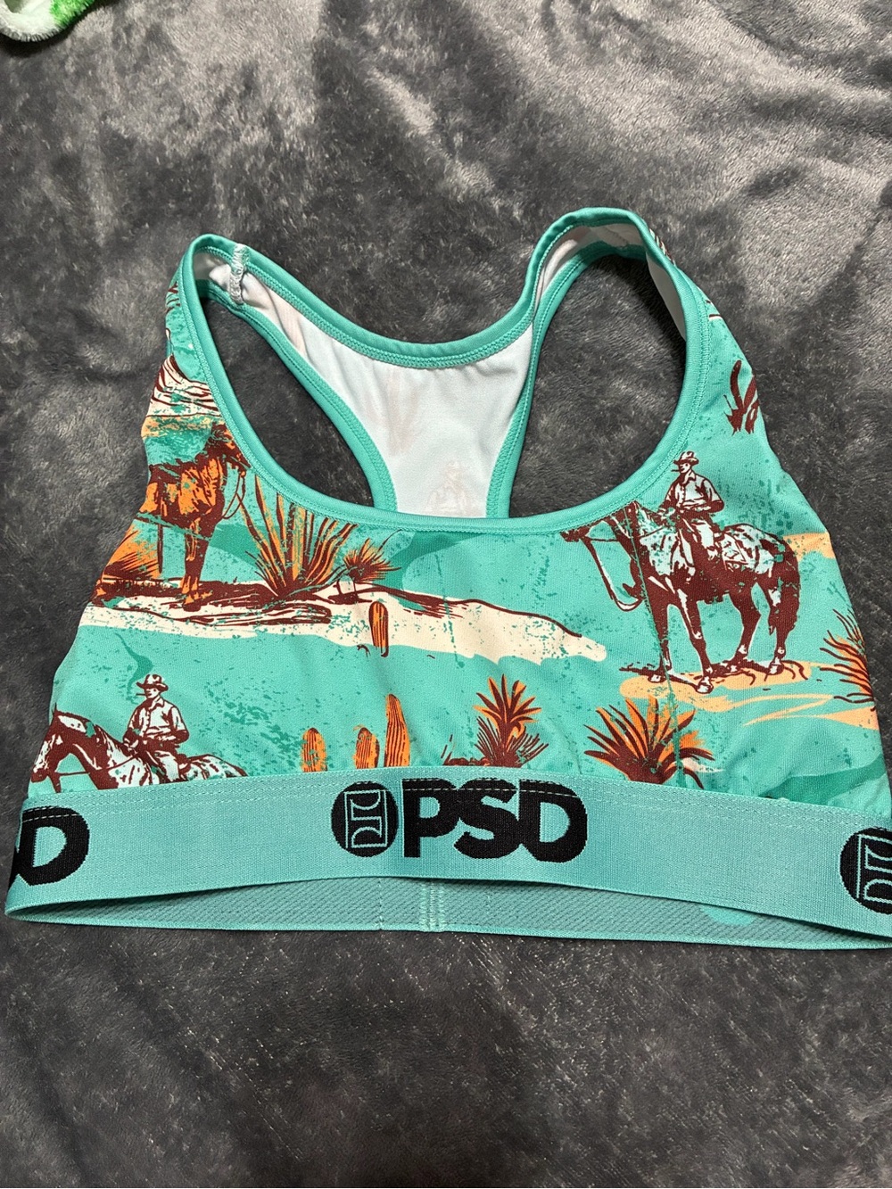 PSD Women’s Teal Desert Print Sports bra size small